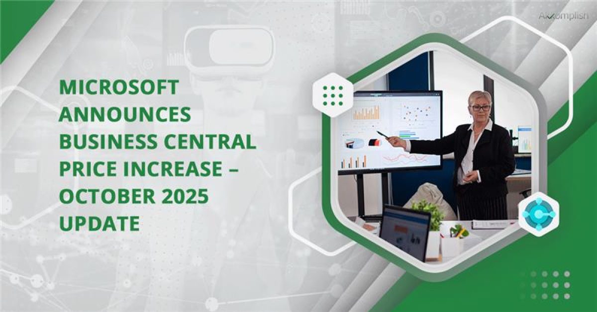Microsoft Announces Business Central Price Increase October 2025 Update